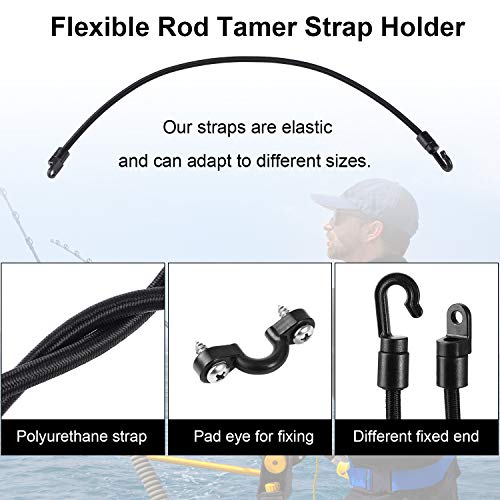 18 Inch Rod Strap Holder - 4 Pcs Deck Mount for Boat Rods