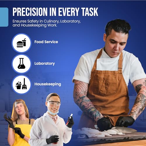 CLEAN SPACE PROJECT Nitrile Gloves - Disposable, Non-Latex and Powder Free, Food Safe Cooking Gloves