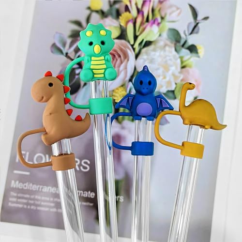 Dinosaur Straw Covers for 30/40 oz Tumblers - 4 Piece Set
