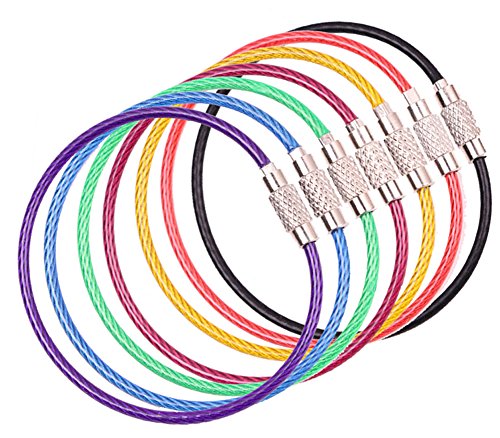 Stainless Steel Keychain Loop Set - 8 Colors, 2 Inch Diameter