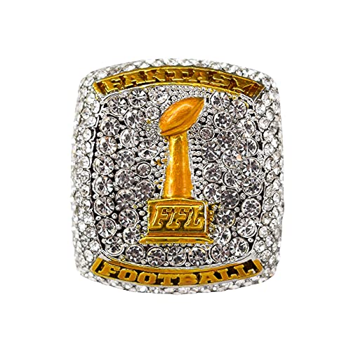 Fantasy Football Championship Ring with Display Box - Size 10