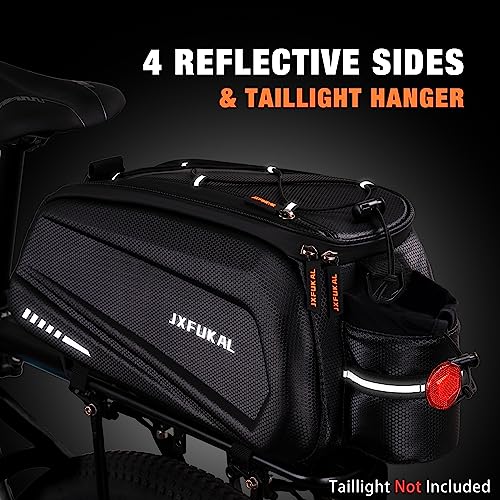9.5L Waterproof Hard Shell Bike Trunk Bag with Rain Cover