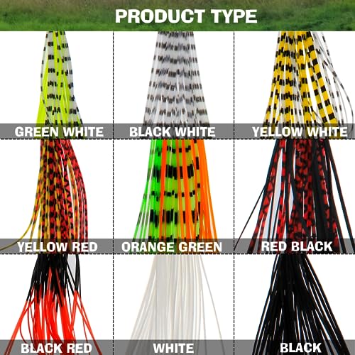 Fly Tying Materials Kit - 18 Colors of Silicone Rubber Threads