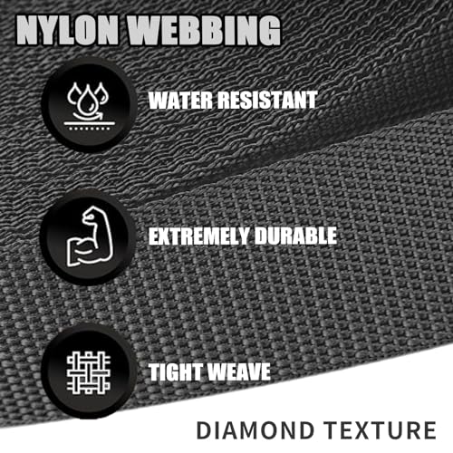 Oak-Sports Nylon Webbing Strap 1" Black 26 Yards Heavy Duty
