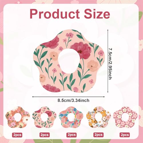 10 Waterproof Flower Shape Adhesive Sensor Patches for Dexcom G7
