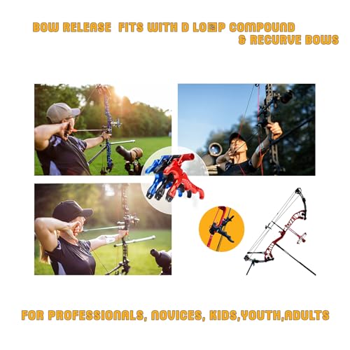 360° Rotatable Thumb Release for Compound Bows - Archery Release Aid