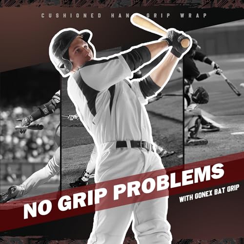Non-Slip Baseball Softball Bat Grip Tape - Red, 1.1mm Thickness