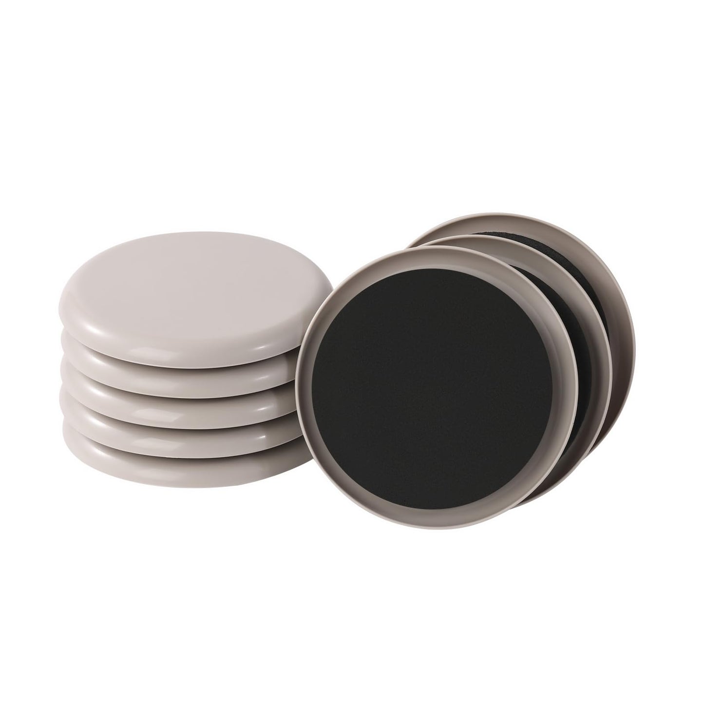 Furniture Sliders for Carpet - Furnigear 8 PCS 5" Furniture Sliders, Heavy-Duty Furniture Gliders Movers for Hardwood Floors, Plastic Moving Pads for Heavy Furniture, Floor Protectors for Carpet