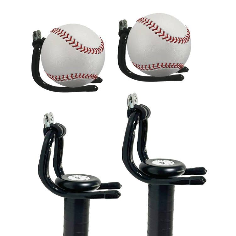 4-Pack Wall-Mounted Baseball Bat Rack - Sports Memorabilia Holder