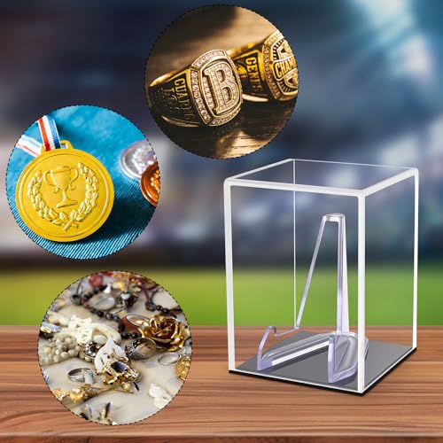 Clear Acrylic Championship Ring Display Case - UV Protected 1 Pack