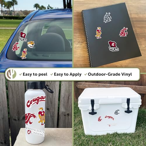 Washington State University Cougars Vinyl Decal Sticker - Student Fan Gift