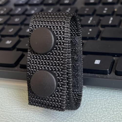 4 Pcs Nylon Duty Belt Keepers - Double Snap Tactical Belt Clips for 2-2.25"