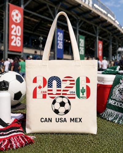 Soccer Fan Tote Bag - 2026 World Cup Transparent Green - Off-White