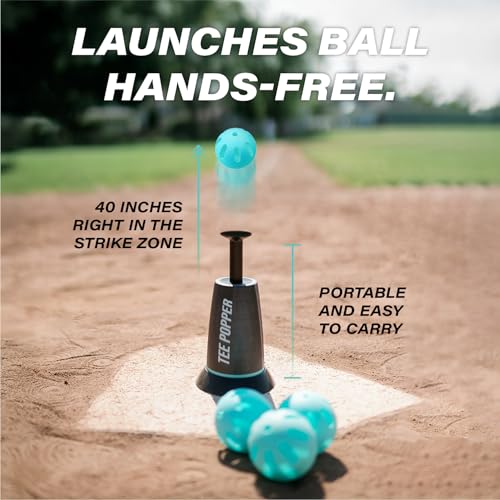 Durable Nylon Batting Tee Popper for Baseball Training - Includes 1 Popper Ball