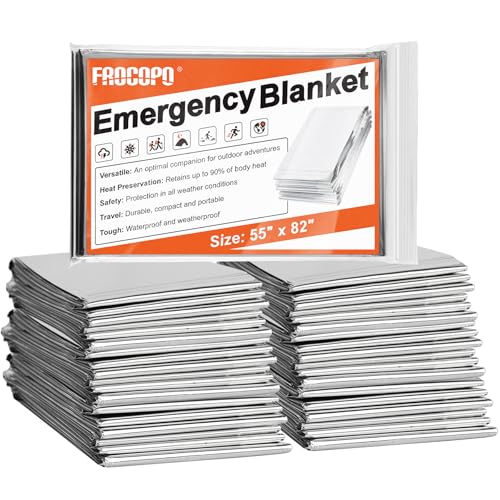 Emergency Mylar Blanket 6 Pack - Waterproof Survival Blankets