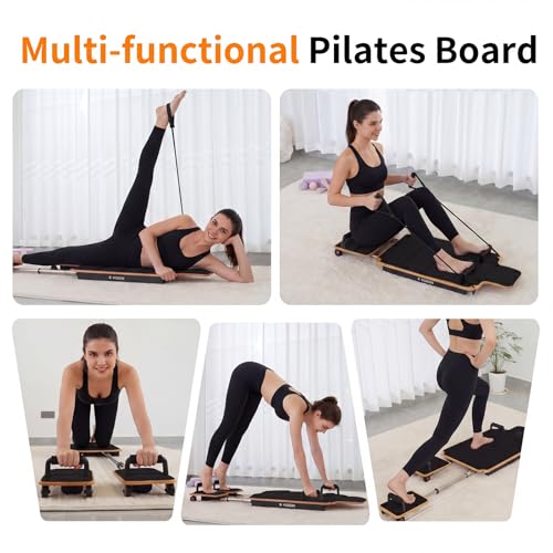 Pilates Board Reformer for Home Workout - Black
