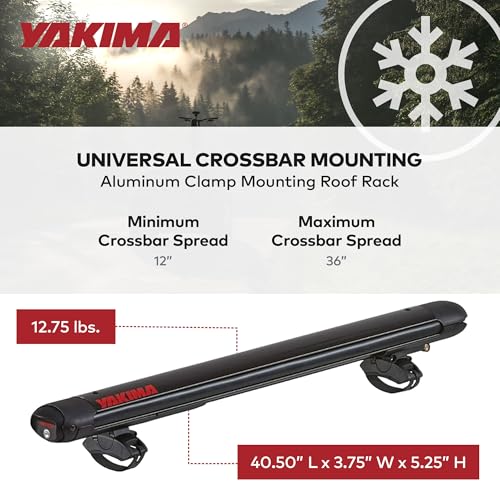 FatCat EVO 6 Ski & Snowboard Roof Rack - Holds 6 Pairs, Lockable