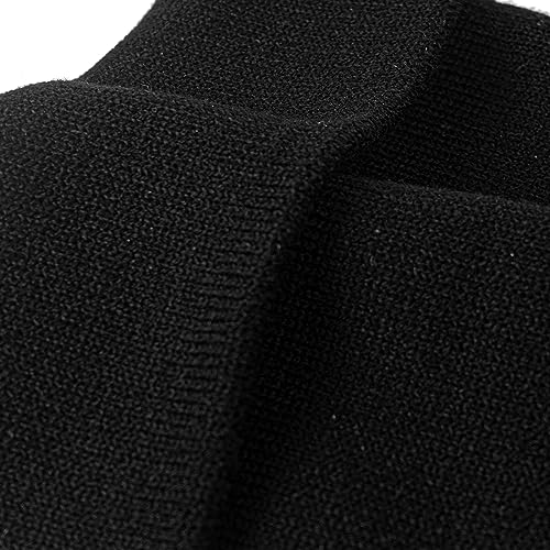Slouchy Beanie Hat for Men and Women - Soft Warm Knitted - Black