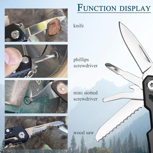 14-in-1 Mini Multitool Pliers - Stainless Steel Pocket Survival Tool - Small