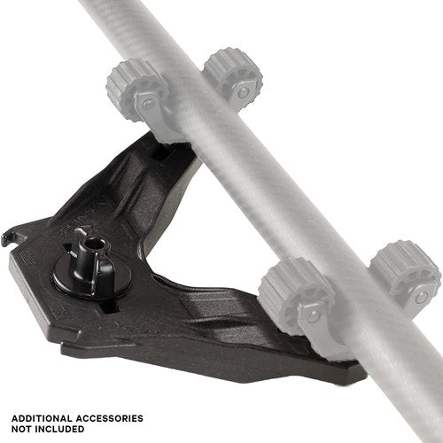 YakAttack DoubleHeader Track Mount | Dual Accessory Mount for Kayak Gear | LockNLoad Compatible | Offset Paddle Holder & Rod Holder Base | Made in USA