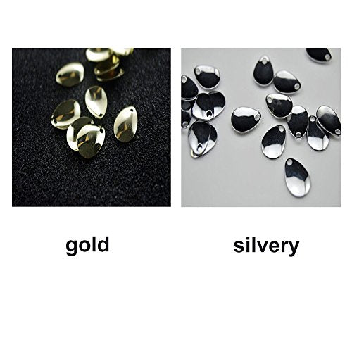 50pcs Silver Copper Spinner Blades for Fishing Lures DIY