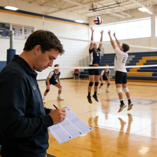 Volleyball Scorebook - 30 Match Stat Tracker, 8.5x11 Inch