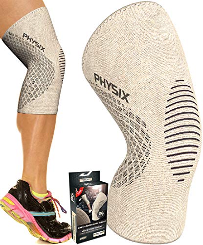 Physix Gear Knee Compression Sleeve for Men & Women - Best Brace