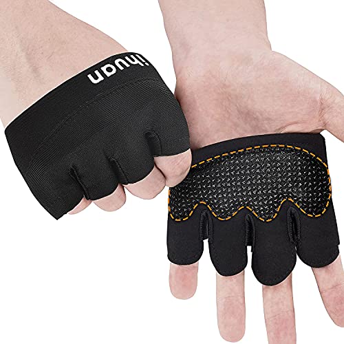 Weight Lifting Workout Gloves for Men & Women - Black, Medium
