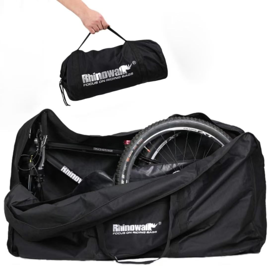 LIDARPHE Bike Travel Bag 26 to 29 inch Bicycle Storage Carry Case, Portable Folding Cycling Thick Mountain Bike Transport Case for Airplane Shipping, Professional Cycling Cover Accessories