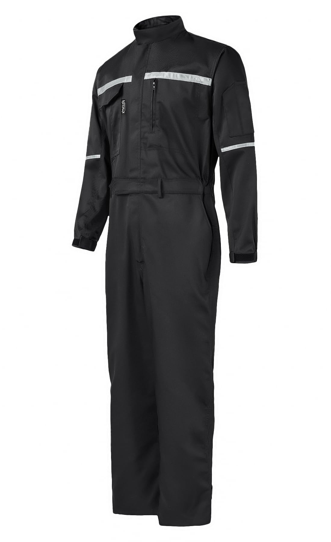 KTWOLEN Mens Workwear Coveralls Multi Pockets Work Suit Mechanic Overalls Jumpsuits Unisex Long Sleeve Garage Coverall, Black, XXL