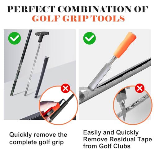 Golf Grip Removal Tool 11" V-Groove Grip Saver for Standard Clubs - High-Carbon Steel, THE GOLFER STORE, Variant 2