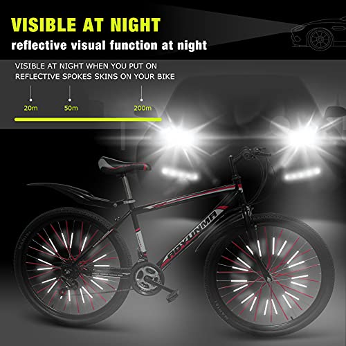 72 PCS Reflective Spoke Skin Covers - Motorcycle Bicycle Safety