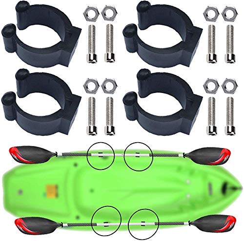 Universal Kayak Paddle Clips - 4 Pack Nylon Fishing Rod Holder