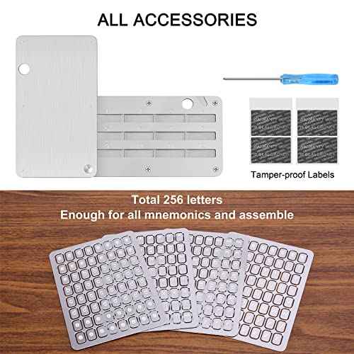 Crypto Steel Seed Storage, Bitcoin Wallet Cryptocurrency Seed Backup, Cold Hardware Wallet Seed Phrase, Supports up to 24 words