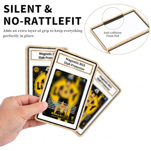 Matlir Light Gold BGS Slab Protector with UV & Impact Shield for 35PT Cards