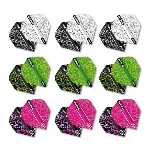 Yin Yang Double Sided Dart Flights - 3 Sets (9 Total) Selection Pack