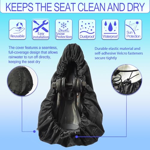 Waterproof Bicycle Seat Cover - UV-Resistant, Dustproof, Black (2pcs)