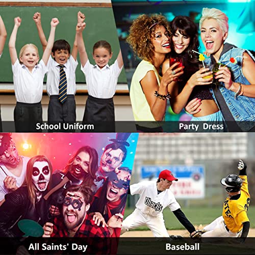 FOOTPLUS Unisex Knee High Baseball Softball Socks Medium White - Sports Halloween Cosplay