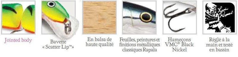 Rapala Scatter Rap Jointed 09 Yellow Perch