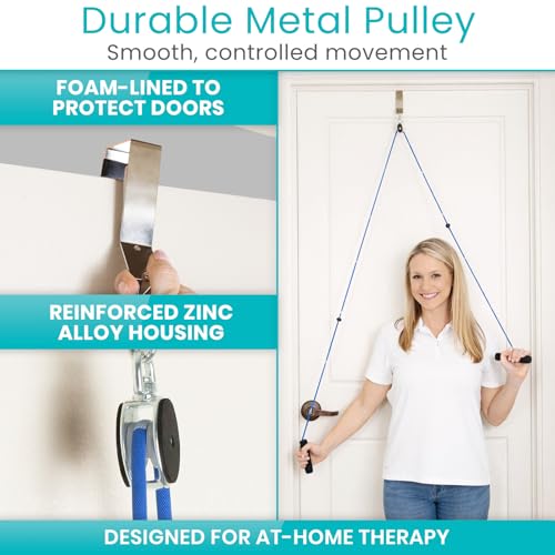 Shoulder Pulley System for Physical Therapy - Metal Door Anchor