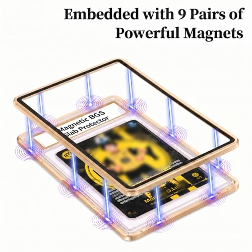 Matlir Light Gold BGS Slab Protector with UV & Impact Shield for 35PT Cards
