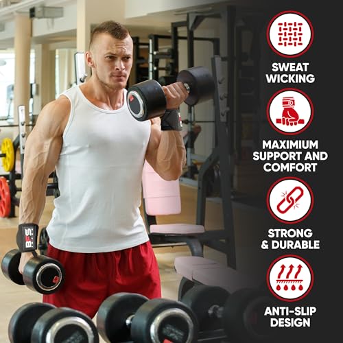 18" Premium Wrist Wraps for Weightlifting - Full Black
