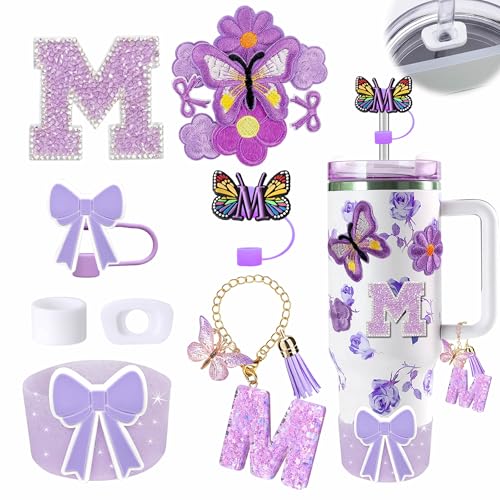 15PCS Stanley Cup Accessories Set - Purple M