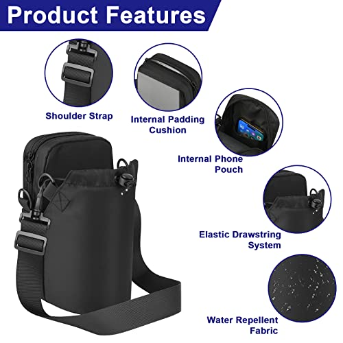 Cosmos Water Bottle Sling Bag with Adjustable Strap & Pockets for Hiking Camping