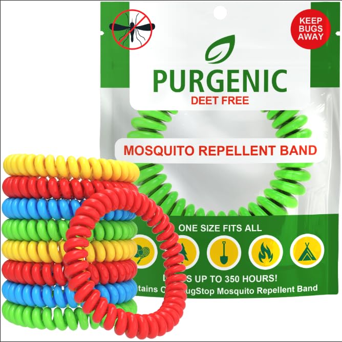 DEET-Free Mosquito Repellent Bracelets for Adults - 10 Pack
