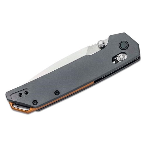 Kershaw Iridium Folding Pocket Knife, 3.4 inch D2 Steel Blade, DuraLock Locking Mechanism, Grey Aluminum Handle, Pocketclip