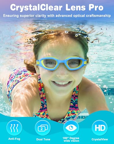 Kids Swim Goggles - Blue & Yellow
