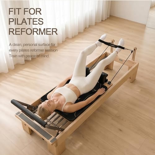 Pilates Reformer Mat - Non-Slip Cover for Home Gym - Black