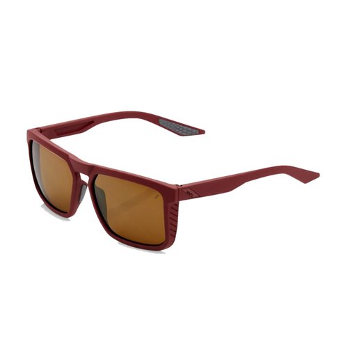 100% Renshaw Square Glacier Style Sunglasses - Durable, Lightweight Active Performance Eyewear w/Rubber Temple Grip & Side Glare Shield
