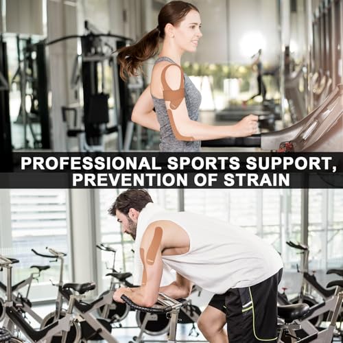 Elastic Kinesiology Tape - 2 Rolls, 2 Inch Wide, Beige, Hypoallergenic